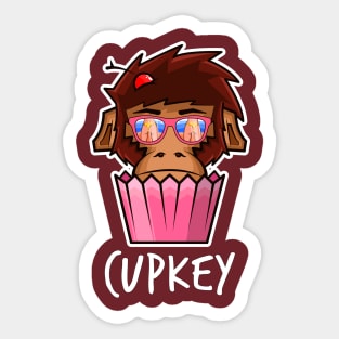 Cup Monkey Sticker